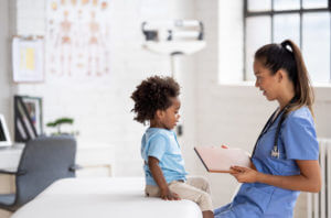 Toddler boy has medical check up